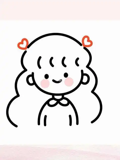 漫画图片女生可爱呆萌简笔画简单人像简笔画人物简笔画女孩各种卡通