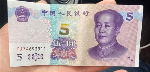 这是新版5元人民币嘛?我还是第一次见