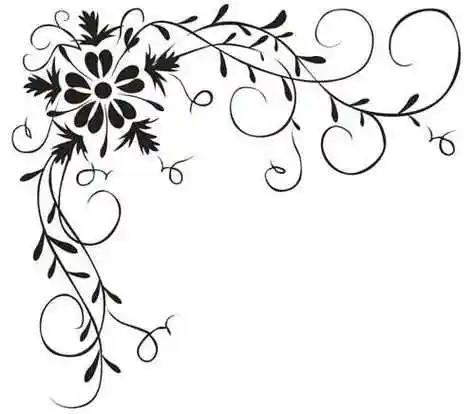 黑板报设计图案简单 黑板报边角装饰画