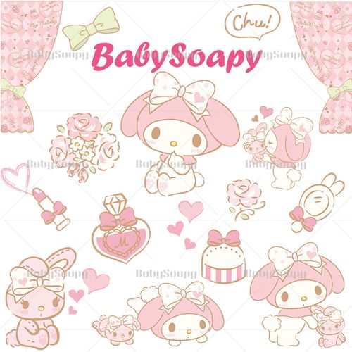 babysoapy 免抠图透明png素材可爱萌美乐蒂linecamera贴图贴纸s22