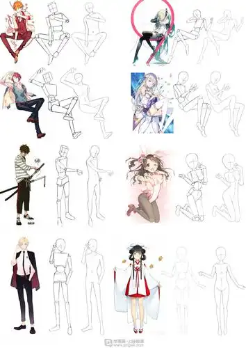 rh20106空城悲歌日系人体比例练习动漫人物入门训练