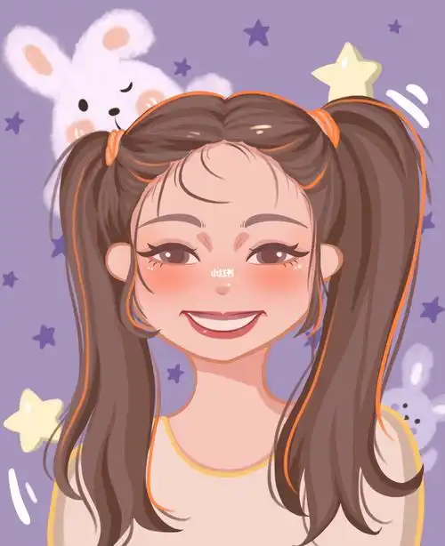 ipad手绘卡通头像jennie金智妮