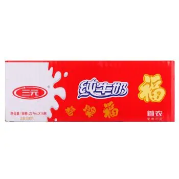 三元纯牛奶227ml*16袋/箱