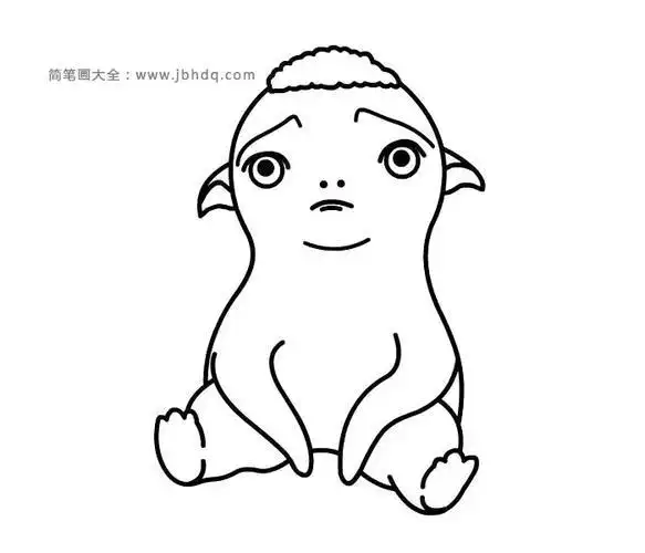捉妖记胡巴怎么画图文教程-简笔画大全