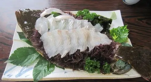 菜单刺身鲆鱼多宝鱼平目