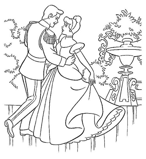 cinderella printable coloring pages and pictures
