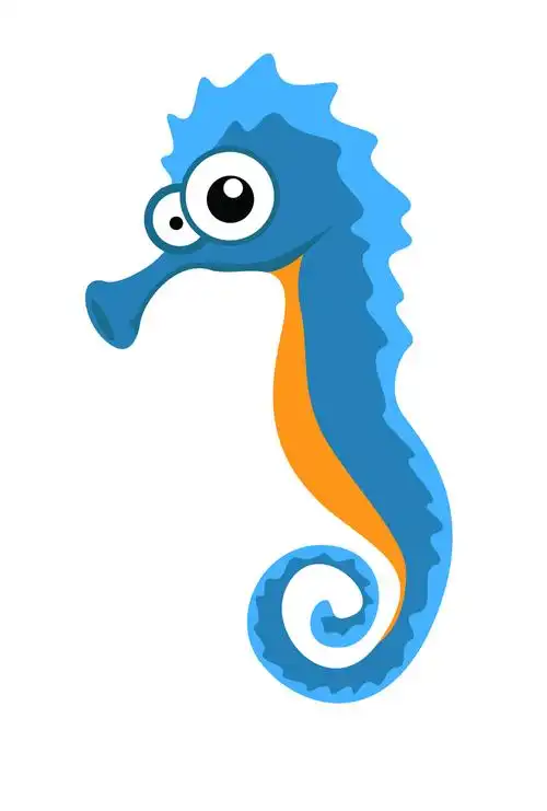 矢量卡通海马eps