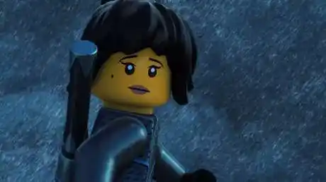 乐高幻影忍者:妮雅化身雨神,成功的让飞船躲过了这波暴风雨