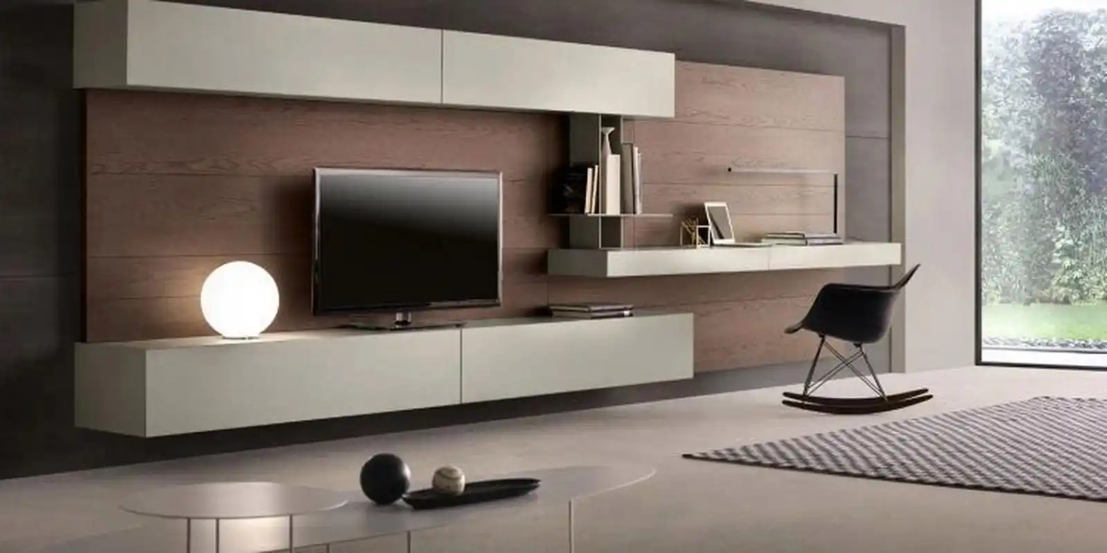 这里所谓的悬空电视柜,就是指我们电视柜是悬空安装的.