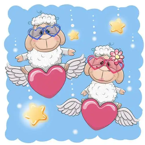 可爱的情人羊图片