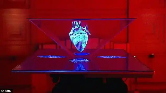 bbc研制全息投影电视悬浮全息图像已生成