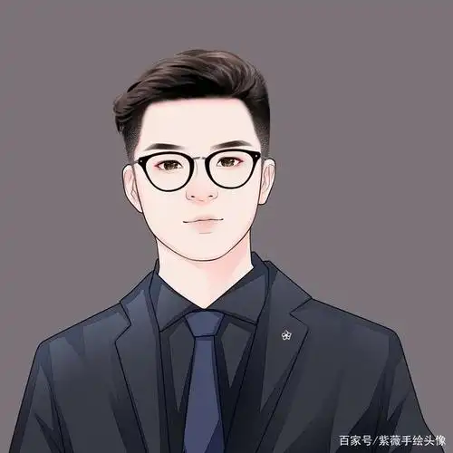 男士微信头像设计,成熟商务漫画风,你会喜欢的