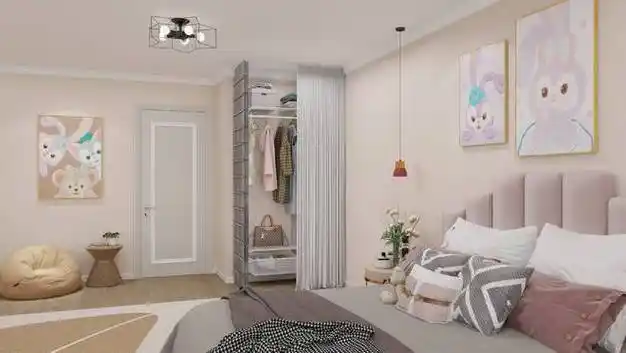 金属衣柜#实现卧室3平米衣帽间谁做谁嘚瑟!|收纳|柜子|抽屉_网易对哪