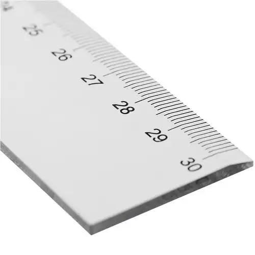 得力尺子学生文具15cm20cm30cm40cm塑料透明直尺手抄报模板平行工具软