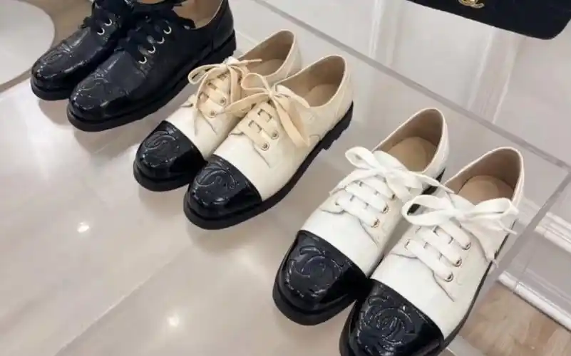 chanel香奈儿经典中古复古风系带小皮鞋真皮女鞋单鞋