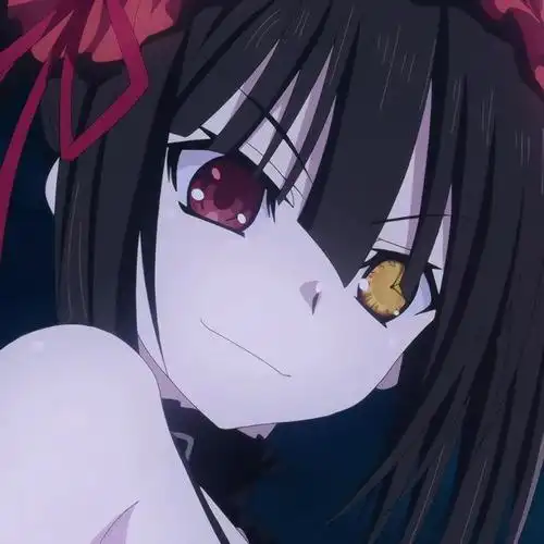 《约会大作战》时崎狂三,哥特萝莉,黑丝,双马尾,动漫头像分享