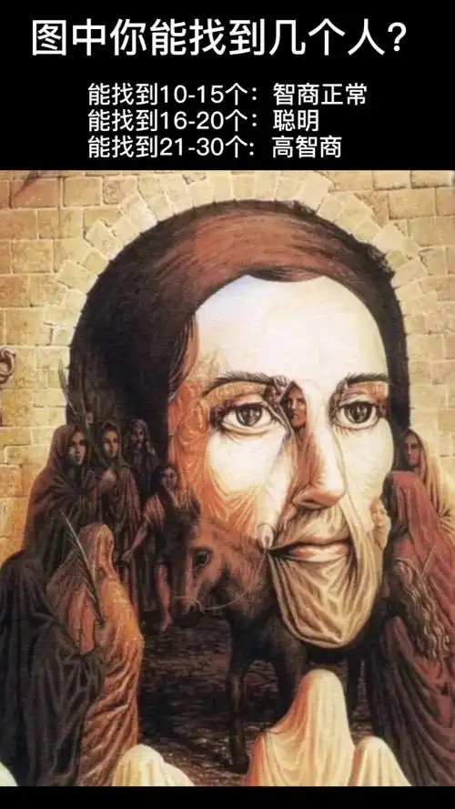 智商测试#智商测试:图中你能找到几个人?