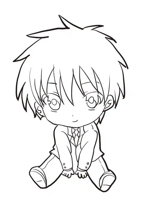 卡通动漫人物勾线练习9|动漫|单幅漫画|赵呵呵zz - 原创作品 - 站酷