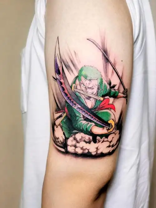 索隆 彩色_纹身图案手稿图片_tat—如彦的纹身作品集