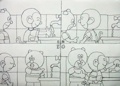 幼儿园四格连环画简笔画