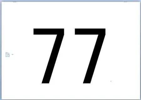 wps中 数字"77"(黑体)字号放大到500,怎么居中,上下怎么对称,我弄了好