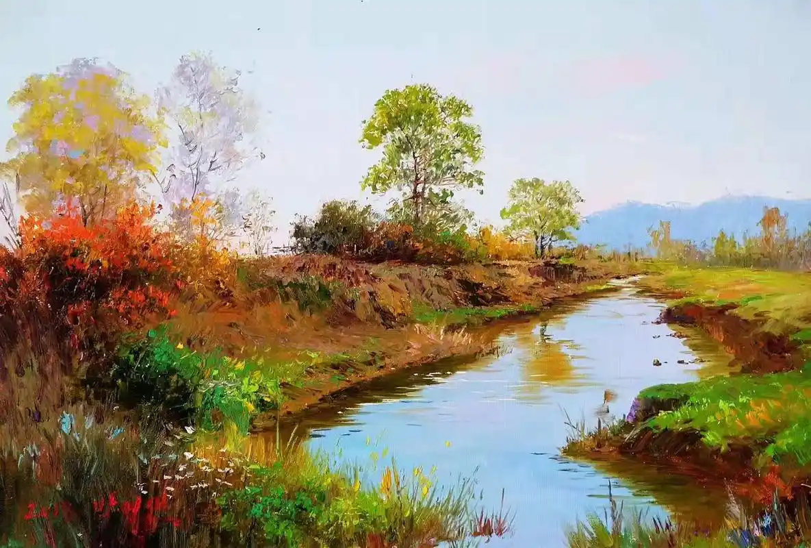 油画风景:一组抒情的油画山水画,值得珍藏