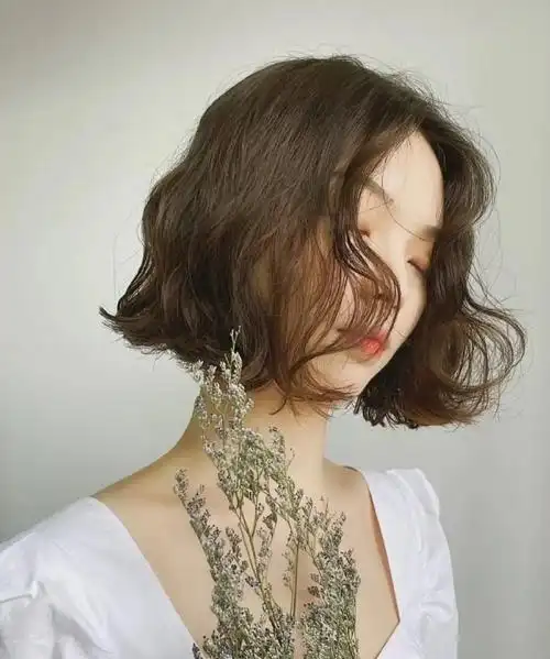 法式烫发#bob发型茶色系