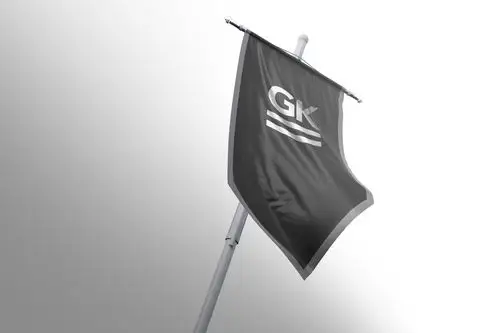 黑色旗帜标志展示样机 - 标志样机 - 云米创意-让设计更简单的创意