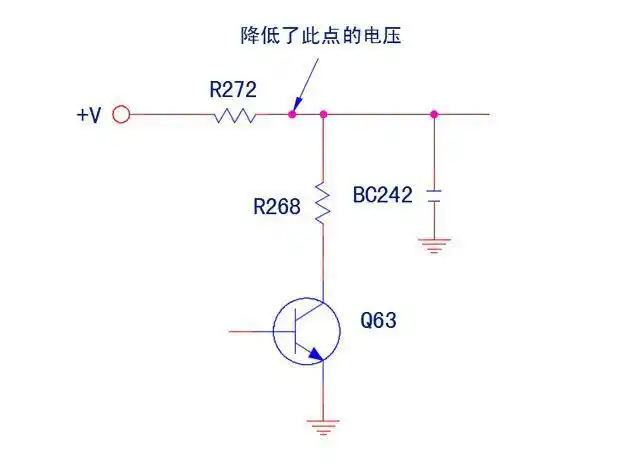 图1-5-4  电阻降压电路图