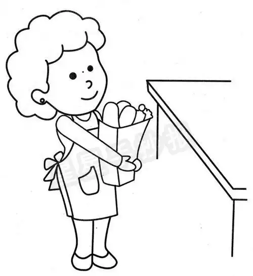 妈妈简笔画全身冬天的妈妈简笔画全身