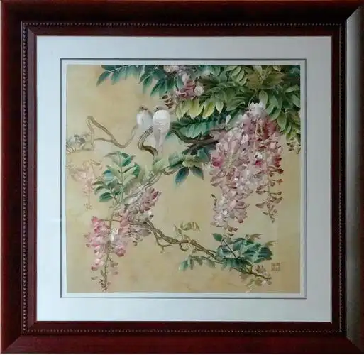 湘绣作品《紫气东来》长沙开福湘绣研究所出品