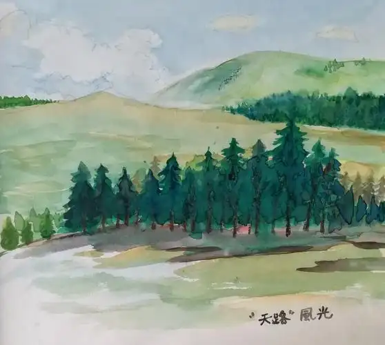 邓宝仲水粉,水彩风景及人物画作品集