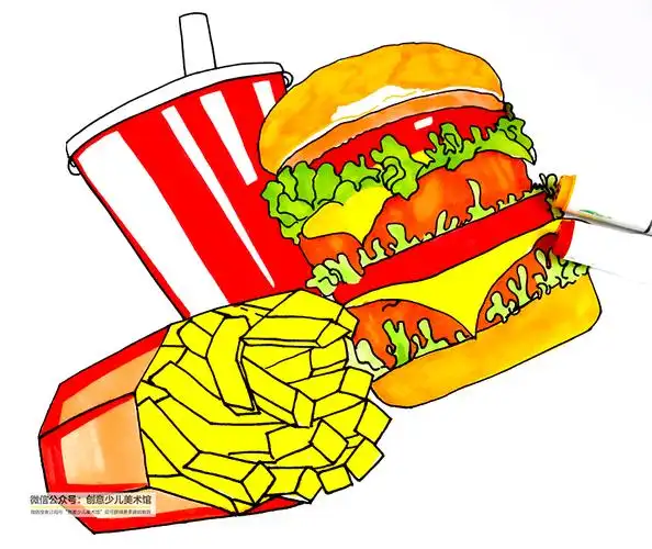 旗舰店什么意思 汉堡包简笔画图片彩色 - 汽车时代网