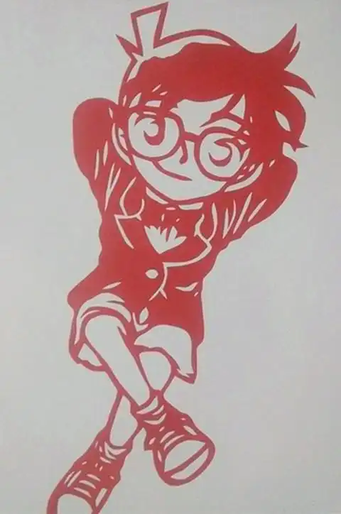 剪纸动漫人物柯南 手工剪纸图片大全简单-蒲城教育文学网