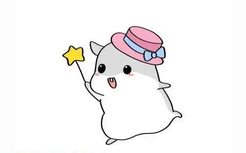 简单卡通小仓鼠简笔画步骤图解 可爱呆萌小仓鼠简笔画怎么画