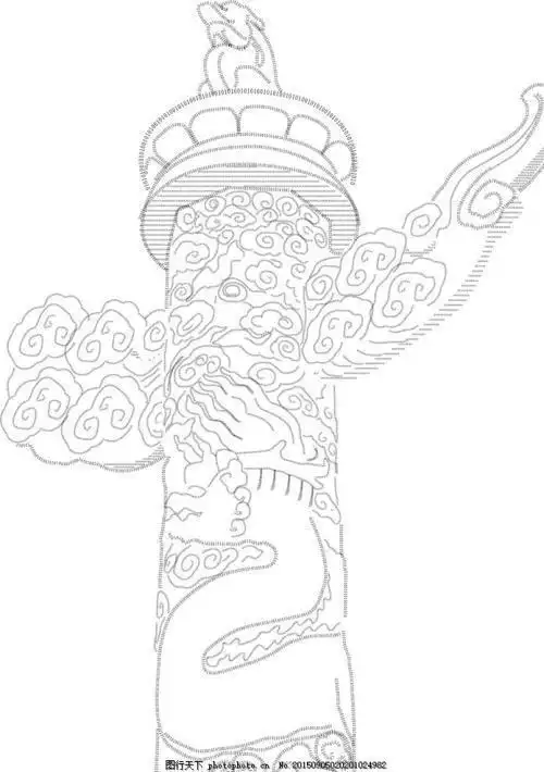 人民大会堂华表柱简笔画