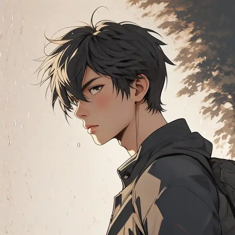 90动漫男生侧脸,帅气头像来袭97 哇喔,这款动漫风格的男生侧脸