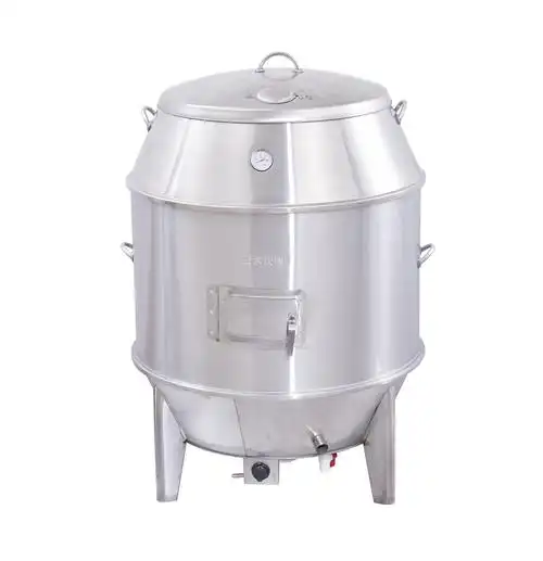 升源 燃气烤鸭炉商用木炭烧鸭炉不锈钢加厚双层烧烤炉烤鸡炉吊炉