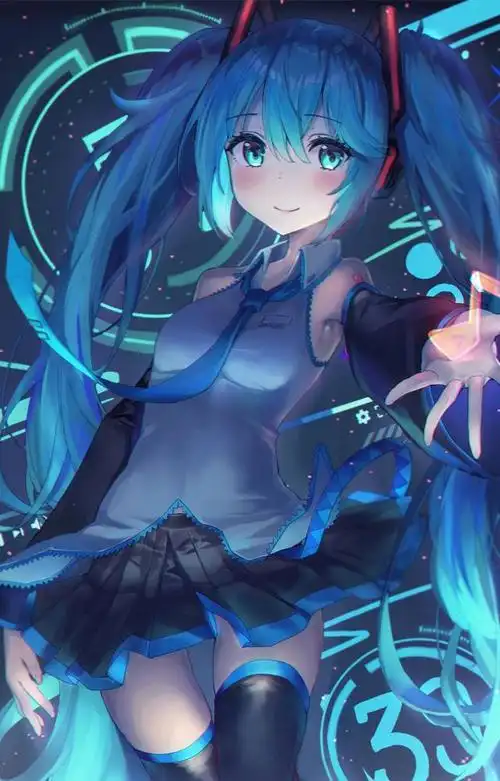 初音未来高清手机壁纸分享,来自二次元的美丽女孩让歌声跨越国界