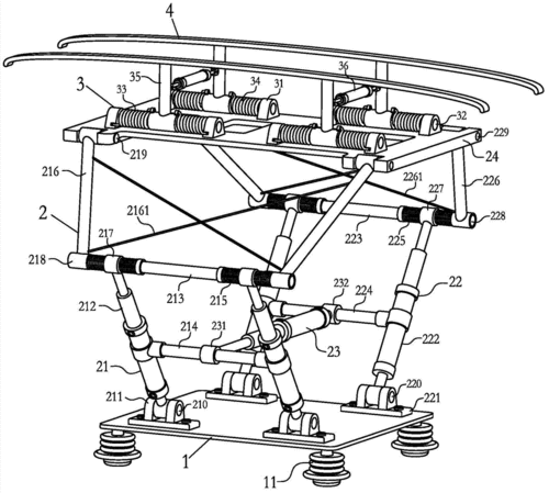 cn105128680b_三自由度混联式受电弓有效