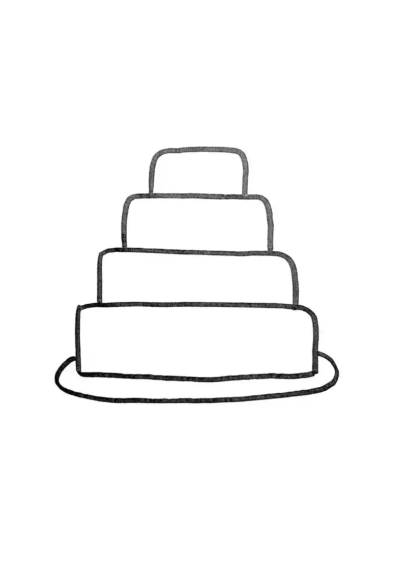 生日蛋糕#生日蛋糕简笔画 #一学就会的简笔 - 抖音