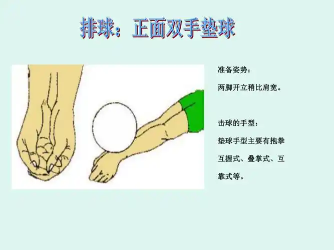 排球:正面双手垫球_第1页