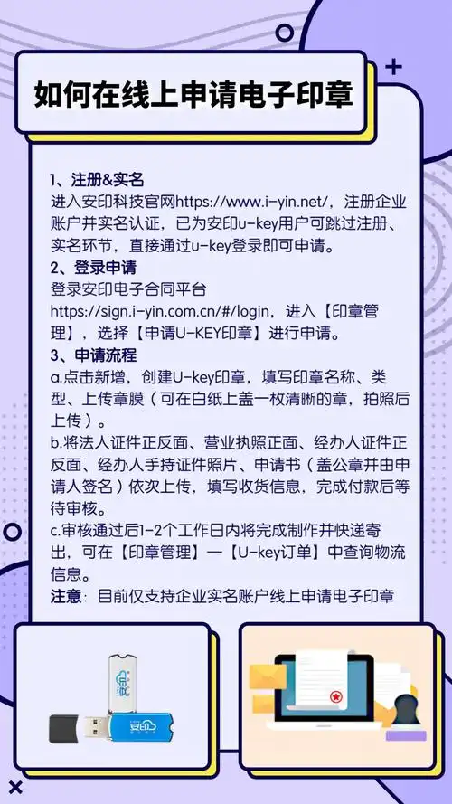 线上申请安印电子印章步骤