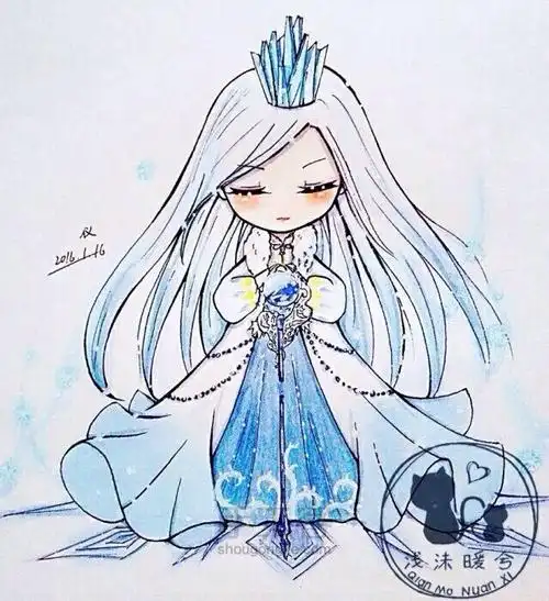 奇迹暖暖:冰雪女王(仿画) 第1步