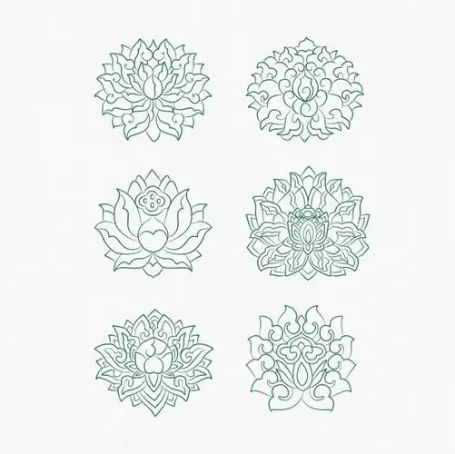 传统纹样—莲纹(ai格式)