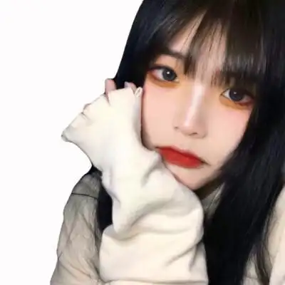 白底真人女生头像