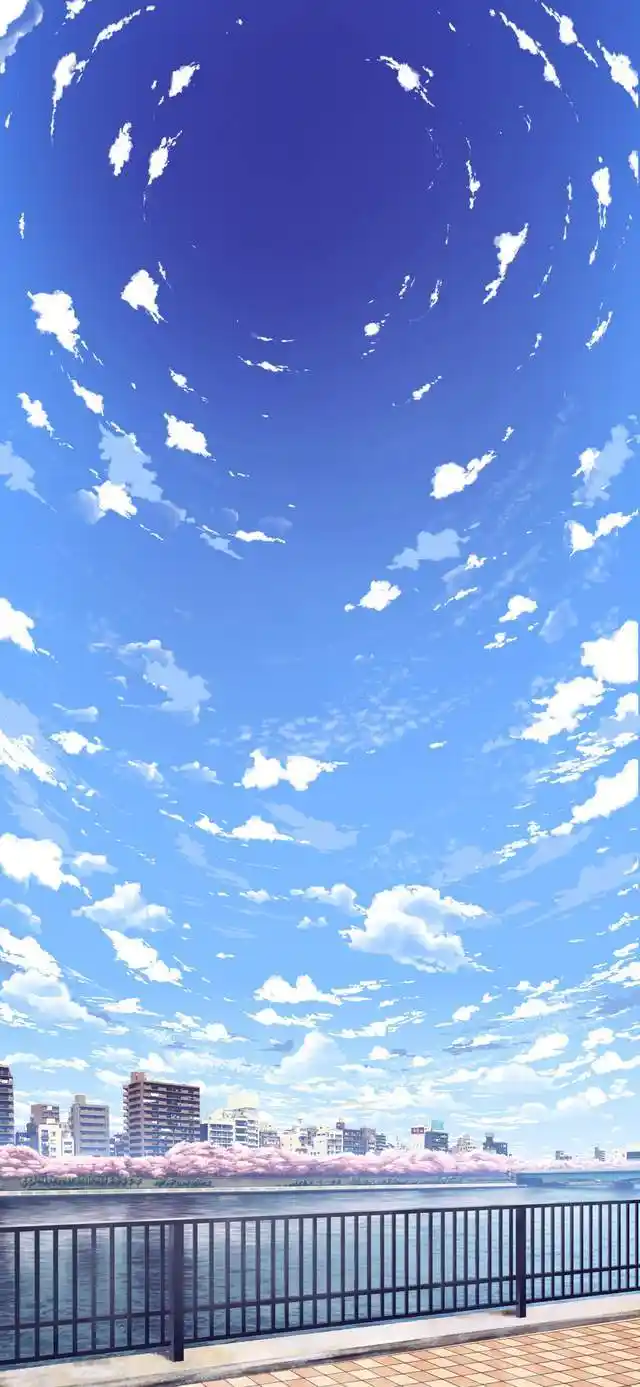 好看治愈的动漫场景壁纸,纯净的天空