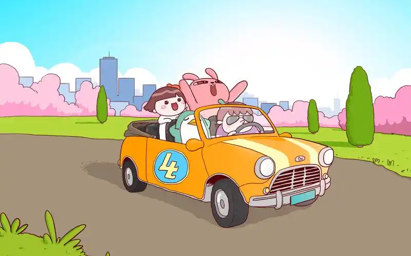 冷兔,开车秋游,冷兔壁纸图片