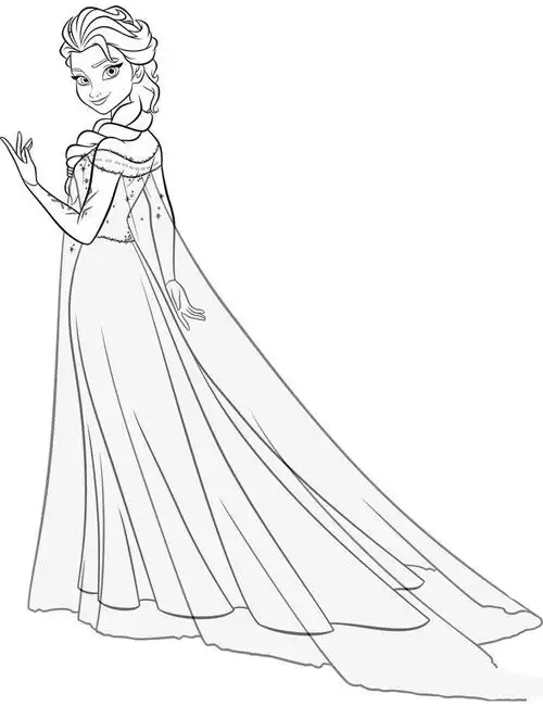 冰雪奇缘:生日惊喜_简笔画 - 搜图案网