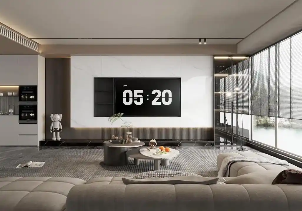 三面左右任意无限连纹 #电视背景墙#岩板定制 #2024年装修风格 #源头